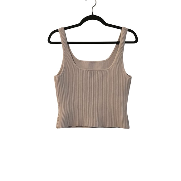 Baboon Women's White Ribbed Sleeveless Top Size L - Picture 2 of 3